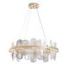 Hubbardton Forge Vitre 1 - Light Wagon Wheel LED Pendant, Glass in White | 15.7 H x 38 W x 38 D in | Wayfair 139660-LED-STND-84-YR0708