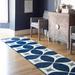 Blue/Navy 30 x 0.39 in Area Rug - Wade Logan® Mcfetridge Tufted Contemporary Trellis Navy Blue Area Rug, Polyester | 30 W x 0.39 D in | Wayfair