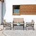Gracie Oaks Esprit 4 Piece Sofa Seating Group w/ Cushions Metal in Black | Outdoor Furniture | Wayfair 9A5856B57A1C49E0BAE312255C58564B