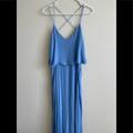 Zara Dresses | Light Blue Long Zara Summer Dress | Color: Blue | Size: M