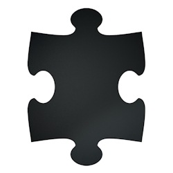 Securit® XXL Puzzle Kreidetafeln – Quadratisch – 6er-Set – Beidseitig – Mit Klettband-Set für Wandmontage Image