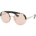 Prada PR52US Sunglasses Silver Black w/Light Pink 37mm Lens 1AB4Q0 SPR52U PR 52US SPR 52U