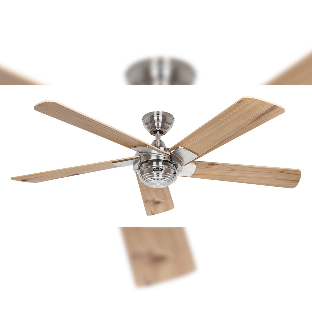 Casafan Deckenventilator Rotary Chrom Kiefer mit Fernbedienung 132 Image