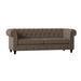 Poshbin Rolled Arm Chesterfield Sofa Metal in Brown | 32 H x 95 W x 39 D in | Wayfair 1022-KEYMOC-NAT-95 inches