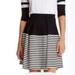 Anthropologie Skirts | Anthropologie Everleigh Striped Skater Skirt | Color: Black/White | Size: Xl