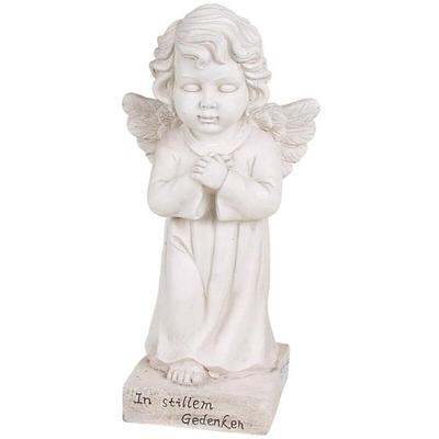 Grab-Spruchstein stehender Engel 56cm Schutzengel Grabschmuck Figur Statue Deko