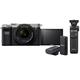 Sony Alpha 7C Spiegellose E-Mount Vollformat-Digitalkamera inkl. SEL-2860 Objektiv mit Sony GP-VPT2BT Bluetooth-Handgriff & Sony ECM-W2BT Bluetooth-Mikrofon