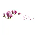 Autocollant mural romantique fleur de Magnolia adhésif amovible décor de fond de salon et chambre