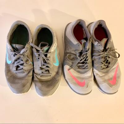 Nike Shoes | 2-For-1 Women’s Nike Running Shoes Size 7.5 | Color: Gray/Pink | Size: 7.5