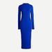 J. Crew Dresses | J. Crew Long Sleeve Mock Midi Dress Blue Sz M Nwt | Color: Blue | Size: M