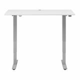 Ebern Designs Danyla Height Adjustable Standing Desk Wood in Gray/White | 28.17 H x 59.45 W x 29.37 D in | Wayfair A5532C3E85124EAFA6CB290FFE583960