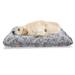 East Urban Home Ambesonne Skull Pet Bed, Crowned Skull Crossbones Illustration Against Animal Skin Print Pattern | 24 H x 39 W x 5 D in | Wayfair