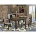 Red Barrel Studio® Tawton 6 - Person Solid Wood Dining Set Wood/Upholstered in Brown | Wayfair D04A10E37E4149A6A2E918A1060B6A2C