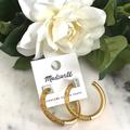 Madewell Jewelry | Madewell Half Acetate Sparkly Hoop Earrings New With Tag | Color: Gold/Silver | Size: 1 3/4” Diameter