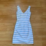 Lilly Pulitzer Dresses | Lilly Pulitzer Striped Dress With Beaded Neckline | Color: Blue/White | Size: 0