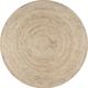 Brown/White 48 x 0.35 in Area Rug - Rosecliff Heights Santibanez Handmade Braided Jute Tan/Natural Rug Jute & Sisal | 48 W x 0.35 D in | Wayfair