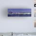 Ebern Designs Dubai Panoramic by Robert Work - Wrapped Canvas Panoramic Photograph Print Canvas, Wood in Blue/Indigo | 8 H x 24 W x 2 D in | Wayfair