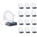 Infibrite 6" Ultra Slim 6000K IC LED Canless Recessed Lighting Kit in White | 1 H x 6.3 W in | Wayfair IB-002-6-12W-WH-12PK