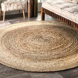 Brown/White 84 x 0.35 in Living Room Area Rug - Brown/White 84 x 0.35 in Area Rug - Rosecliff Heights Santibanez Solid Area Rug for Dining Room Rug Neutral Rug Living Room Rug Kitchen, Natural & Sisal | Wayfair