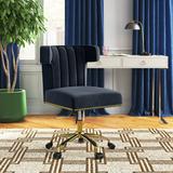 Etta Avenue™ Greta Karat Home Inc Task Chair Upholstered in Gray/Black | 36 H x 24.5 W x 24.5 D in | Wayfair D9EB86471C084B62AD7EF3D070B13FE8