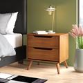 Mercury Row® Stalter 2 - Drawer Solid Wood Nightstand Wood in Brown | 24 H x 23.63 W x 17 D in | Wayfair 366AE4C5F6DB4C54A6F7B0E09D61992B