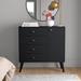 Mercury Row® Alyssa 4 Drawer 37.5" W Combo Dresser Wood in Black | 37.75 H x 37.5 W x 16 D in | Wayfair EC713D183B3D4F8CB5C355377E321739