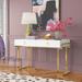 Etta Avenue™ Desk Wood/Metal in Yellow | 30 H x 50 W x 24 D in | Wayfair 5CE2D16A2D9F48329AB733FD81EAED7C