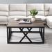 Trent Austin Design® Haught Frame Coffee Table Wood/Metal in Gray | 17 H x 35 W x 35 D in | Wayfair 1A88CE3F30674E108C32C6855EFEF6A9