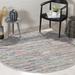 Gray 72 x 0.25 in Area Rug - Dakota Fields Mireia Striped Hand-Woven Flatweave Cotton Area Rug Cotton | 72 W x 0.25 D in | Wayfair