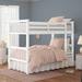 Harriet Bee Brinna Twin Over Twin Solid Wood Bunk Bed Wood/Solid Wood in White | 62 H x 44 W x 80 D in | Wayfair E877BD17B505485CA8467C11673324FF