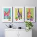 Viv + Rae™ Lovely Llama I - 3 Piece Wrapped Canvas Print Set Canvas in Green/Indigo/Pink | 48 H x 96 W x 1 D in | Wayfair