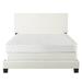 Latitude Run® Carouthers Florence Faux Leather Platform Bed Upholstered/Faux leather in White | 47 H x 56.5 W x 78.75 D in | Wayfair