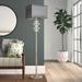 House of Hampton® Raney 60.25" Floor Lamp Crystal in Gray | 60 H x 14 W x 14 D in | Wayfair 5B5A7B32B63A410AABC53506A71AE2F3