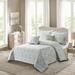Bungalow Rose Gustavson Printed Reversible 5 Piece Quilt Set Microfiber/Cotton in Gray | Queen Quilt + 4 Additional Pieces | Wayfair