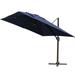 Freeport Park® Cowie 10' Square Cantilever Umbrella Metal in Blue/Navy | 106.32 H in | Wayfair C312A1D04E2743D4BE110FE979DE2CCE