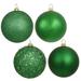 The Holiday Aisle® 96ct Shatterproof 4-Finish Christmas Ball Ornaments 1.5" (40mm) Plastic in Gray/Green/Yellow | 1.6 H x 1.6 W x 1.6 D in | Wayfair