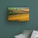Gracie Oaks Fields by Krzysztof Browko - Wrapped Canvas Painting Print Canvas, Wood in Brown/Yellow | 12 H x 19 W x 2 D in | Wayfair
