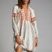 Anthropologie Dresses | Htf Anthropolgie Lottie Embroidered Mini Dress | Color: Cream/Pink | Size: Xs