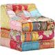 Pouf modulaire Patchwork Tissu - Vidaxl