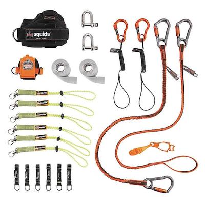 ERGODYNE 3186 Tool Tethering Kit,Black/Green/Orange