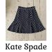 Kate Spade Skirts | Kate Spade Silk Blend Flirty Flared Bowtie Skirt | Color: Black/White | Size: 4