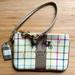 Coach Bags | Coach Wristlet Tattersall Plaid With Gold | Color: Cream/Pink | Size: Os
