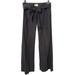 Anthropologie Pants & Jumpsuits | Anthropologie Twill 22 Black Tie Belt Wide Leg Cotton Pants Size 25/2 | Color: Black | Size: 25