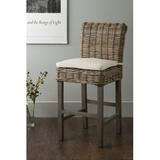 Sand & Stable™ Alluvia 26" Counter Stool Wicker/Rattan in Brown | Wayfair HLDS4643 40866899