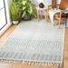 Green/White 72 x 0.39 in Indoor Area Rug - Dakota Fields Moroccan Hand-Woven Flatweave Wool White/Green Area Rug Wool | 72 W x 0.39 D in | Wayfair