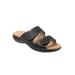 Wide Width Women's Ruthie Sandals by Trotters in Black (Size 8 W)