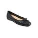 Wide Width Women's Gillian Flats by Trotters in Black (Size 7 1/2 W)