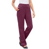 Plus Size Women's Perfect Cotton Back Elastic Jean by Woman Within in Deep Claret (Size 20 T)