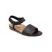 Wide Width Women's Ceres Sandals by SoftWalk in Black (Size 8 1/2 W)