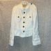 Burberry Jackets & Coats | Burberry London White Linen Peplum Blazer | Color: White | Size: 12